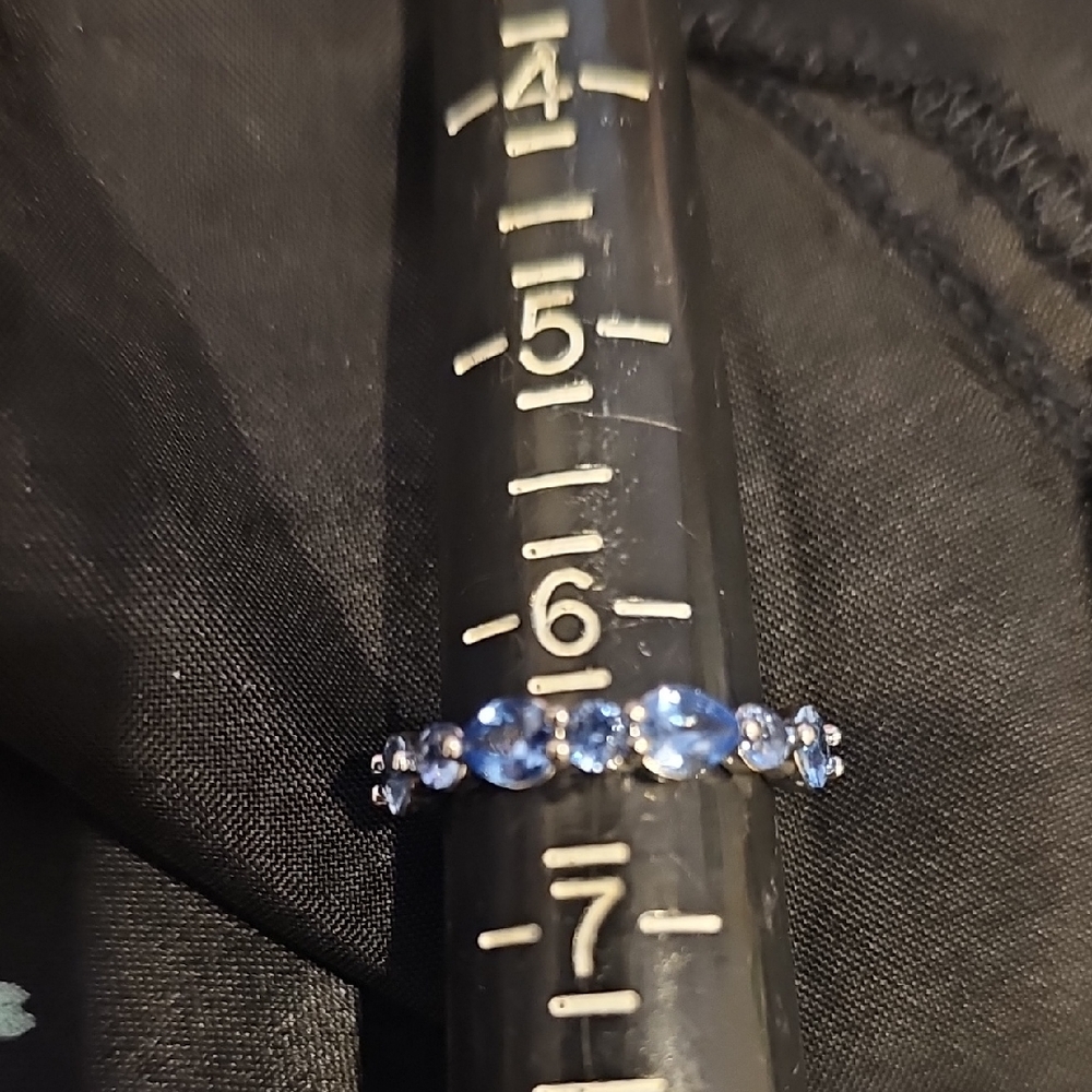 Elegant Blue Gemstone Silver Ring